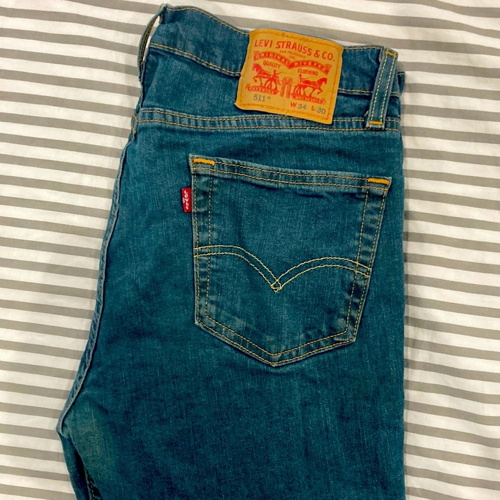 Levis 511 green jeans